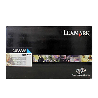 Lexmark originál toner 24B5832, cyan, 18000str., return, extra high capacity, Lexmark XS796de,XS796