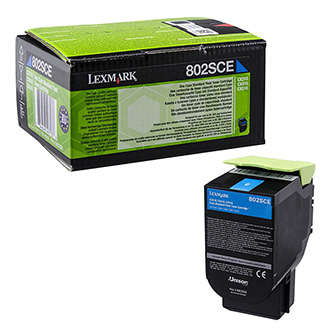 Lexmark originál toner 80C2SCE, cyan, 2000str., Lexmark CX310dn, CX310n, CX410de, CX410