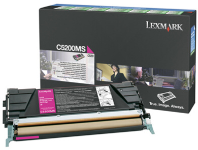 Lexmark originál toner C5200MS, magenta, 1500str., return, Lexmark C530