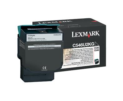 Lexmark originál toner C546U2KG, black, 8000str., Lexmark C546, X546