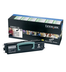 Lexmark originál toner X203A11G, black, 2500str., return, Lexmark X203, X204