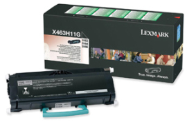 Lexmark originál toner X463H11G, black, 9000str., return, Lexmark X463
