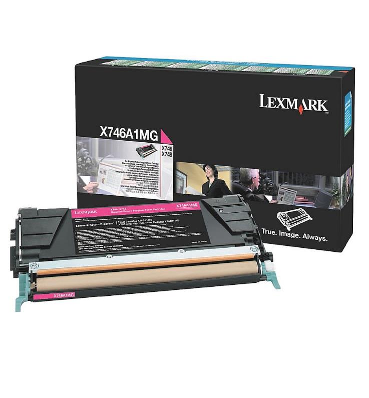 Lexmark originál toner X746A1MG, magenta, 7000str., return, Lexmark X746DE, X748DE, X748DTE