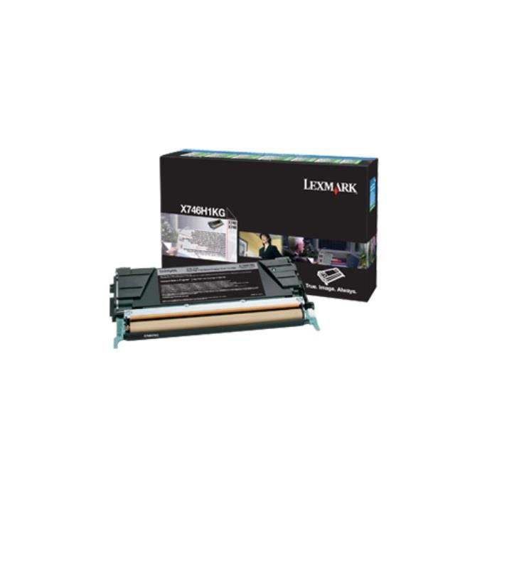 Lexmark originál toner X746H1KG, black, 12000str., return, high capacity, Lexmark X746DE, X748DE, X