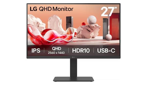 LG 27BA65QB-B 27"W IPS 2560x1440 5ms 5 000 000:1 350cd DP HDMI USB-C(65W) pivot repro 100Hz 27BA65QB-B.AEU