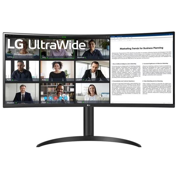 LG 34WR55QK-B 34"W VA LED 3440x1440 5M:1 5ms 300cd DP HDMI USB-C(65W) HAS 100Hz 34WR55QK-B.AEU