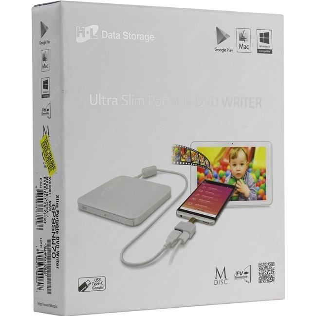 LG Externá DVD-RW GP95NW70 Android biela GP95NW70.AHLE10B