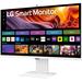 LG monitor 32U850SA-W 31,5" IPS 3840x2160/16:9/400cdm/5ms/USB-C/HDMI/BT/Wifi/webOS/zrcadlení/speaker/FHDkamera/výš.stav