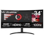 LG monitor 34WR50QK-B VA 34" QHD zakřivený / 3440x1440 /21:9/ 300 cd/m2/ 5ms (GtG)/ HDMI /DP/on screen co 34WR50QK-B.AEU
