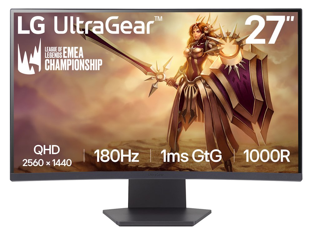 LG MT VA LCD LED 27" 27GS60QC - VA panel, 1ms, 180Hz, 2560x1440, HDMI, DP, zakriven, AMD freesync, HDR10 27GS60QC-B.AEUQ