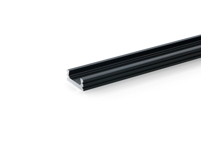 Lišta L CC02 pre LED pásy, ČIERNA,1m