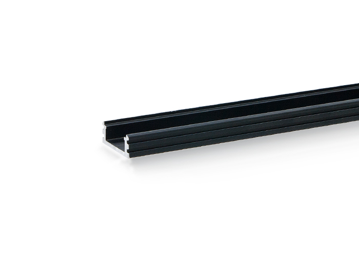 Lišta L CC14 pre LED pásy, čierna,1m