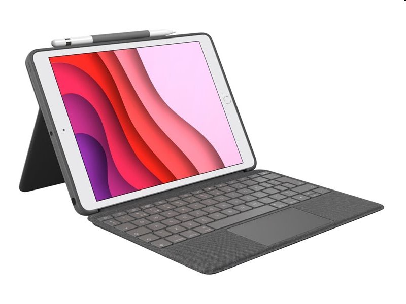 Logitech COMBO TOUCH pre iPad ( 10. gen.) - šedá - UK 920-011441
