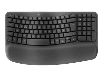 Logitech Ergo Series - Klávesnice - bezdrátový - 2.4 GHz, Bluetooth LE - QWERTY - US mezinárodní - 920-012304