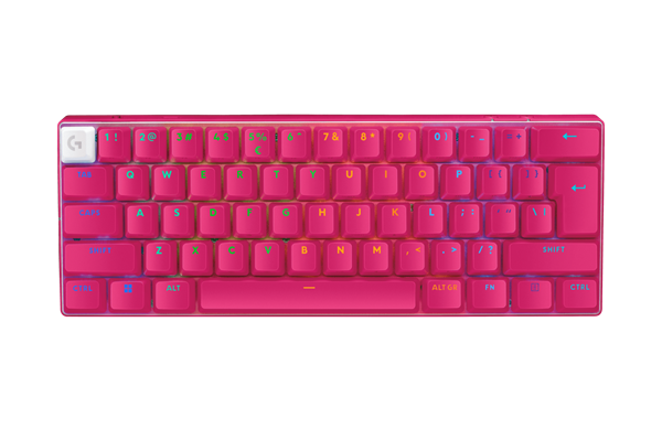 Logitech® G PRO X 60 LIGHTSPEED Wireless Gaming Keyboard (Tactile)-MAGENTA-US INT'L-2.4GHZ/BT 920-011949
