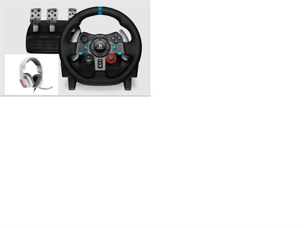 Logitech® G29 Driving Force Racing Wheel and A10 Combo for PlayStation®5 and PlayStation®4 - WHITE 991-000486