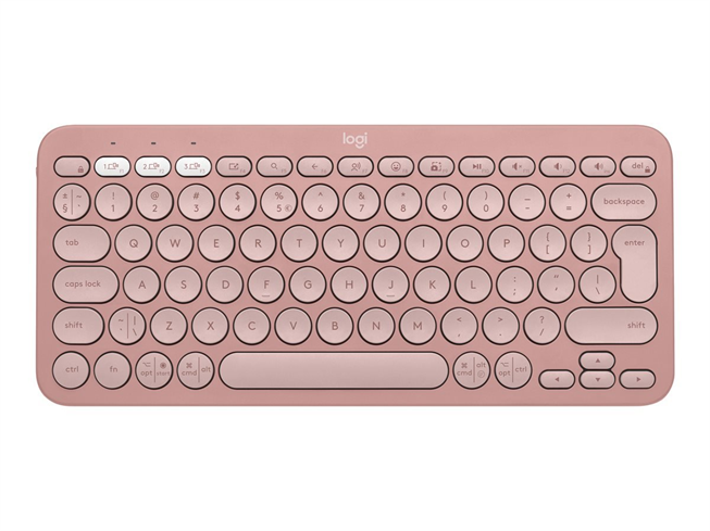 Logitech K380s Pebble Keys 2 - Bluetooth klávesnica - ružová - US 920-011853