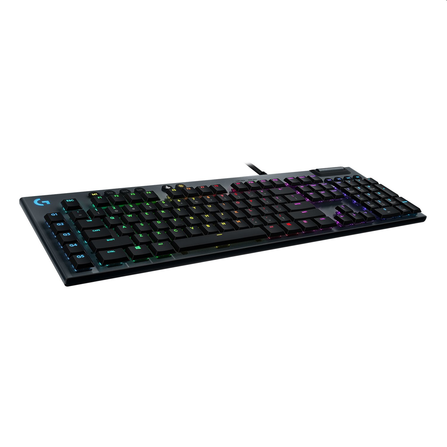 Logitech klávesnice Gaming G815 Lightsync RGB Tactile/US/drátová/ hmatové spínače/ černá 920-008992