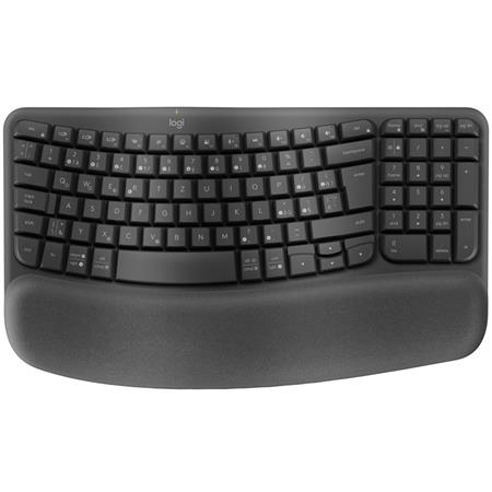 Logitech klávesnice Wave keys - bezdrátová/bluetooth/ergonomická/CZ/SK - grafitová 920-012307
