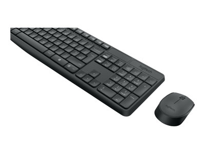 Logitech MK235 - Klávesnice a sada myši - bezdrátový - 2.4 GHz - skandinávské jazyky 920-007921