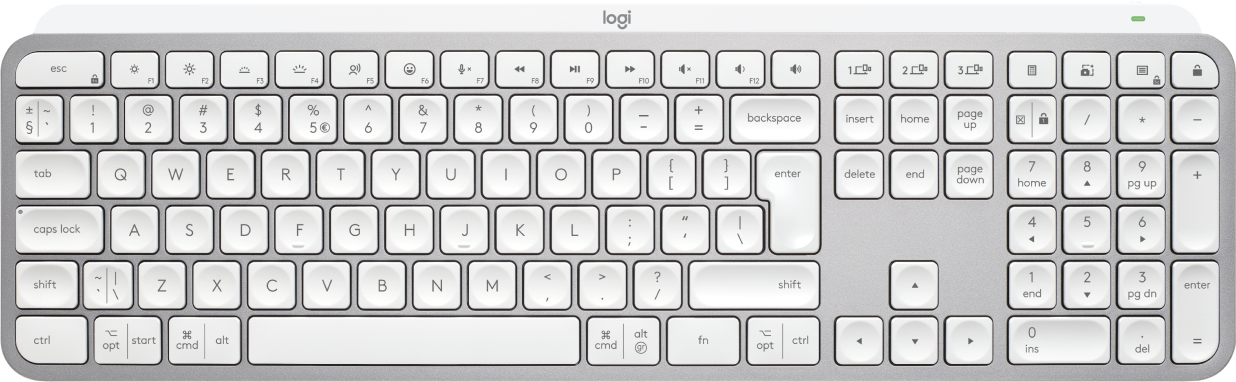 Logitech MX Keys S - bezdrôtová podsvietená klávesnica - US - bledošedá 920-011588