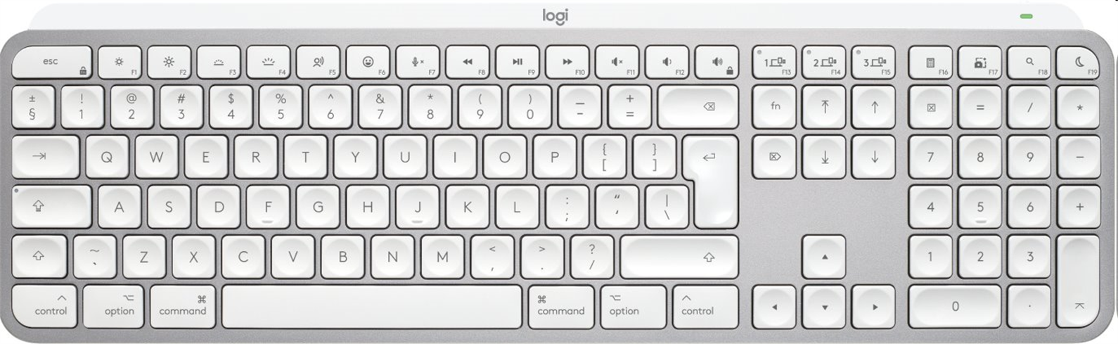 Logitech MX Keys S for MAC - bezdrôtová podsvietená klávesnica - US - bledošedá 920-011638