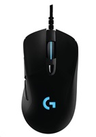 Logitech myš Gaming G403 Hero - 6 tlačítek/podsvícená/drátová/100 - 16 000 DPI/černá 910-005632