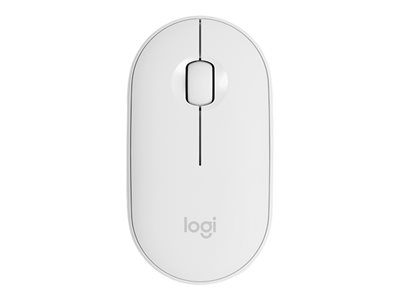 Logitech myš Pebble M350/ bezdrátová/ 3 tlačítka/ 1000dpi/ Bluetooth/ USB/ bílá 910-005716