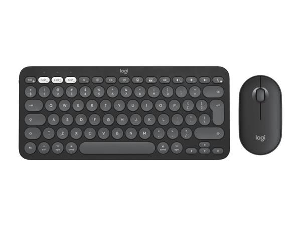 Logitech Pebble 2 Combo for Mac - Klávesnice a sada myši - bezdrátový - Bluetooth LE - QWERTY - US 920-012244