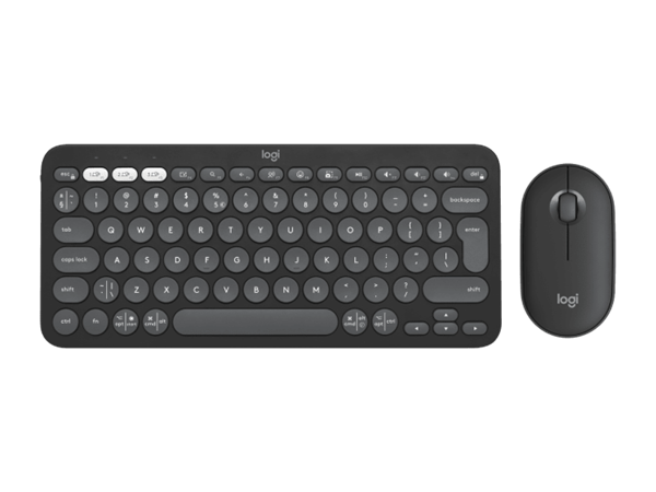 Logitech Pebble 2 Combo - Klávesnice a sada myši - bezdrátový - Bluetooth LE - QWERTY - US mezináro 920-012239