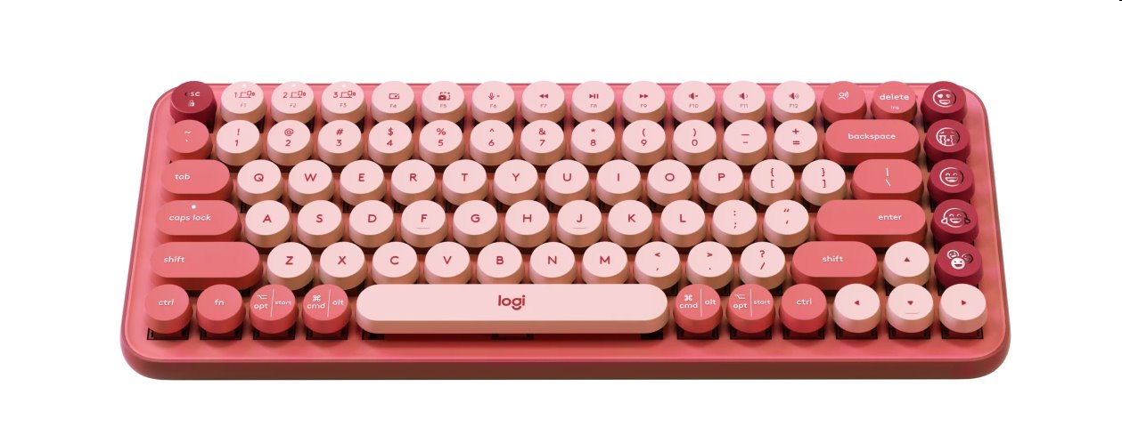 Logitech® POP Keys Wireless Mechanical Keyboard With Emoji Keys - HEARTBREAKER_ROSE - US INT'L - INTNL 920-010737