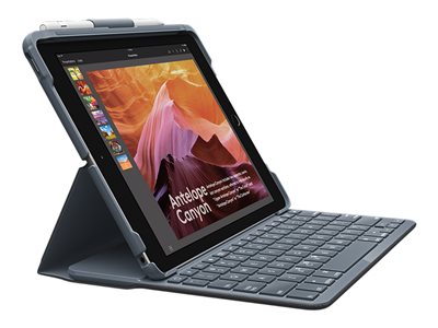 Logitech Slim Folio - Klávesnice a pouzdro - Bluetooth - britská angličtina - grafit - pro Apple 10,2 inch 920-009480