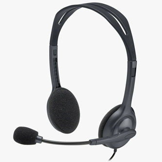 Logitech Stereo H111, slúchadlá s mikrofónom, čierna 981-000593