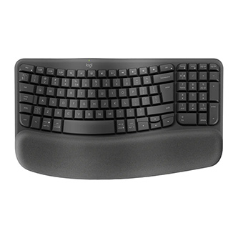 Logitech WAVE KEYS, klávesnica, US, ergonomická, bezdrôtová, čierna 920-012304