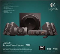 Logitech Z-906 - Systém reproduktorů - pro domácí kino - 5.1-kanálový - 500 Watt (celkem) 980-000468