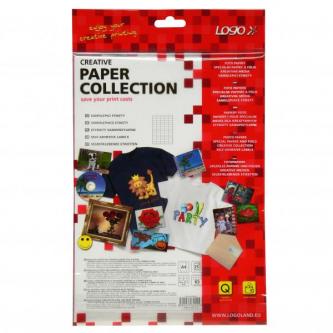 Logo etikety 38mm x 21.2mm, A4, matné, biele, 65 etikiet, 140g/m2, balené po 25 ks, pre atramentové 32202