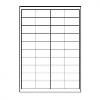Logo etikety 48.5mm x 25.4mm, A4, matné, biele, 44 etikiet, 140g/m2, balené po 10 ks, pre atramento 32205