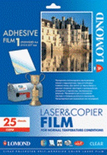 LOMOND PET film Laser A4/25 samolep. Clear matna 28100030