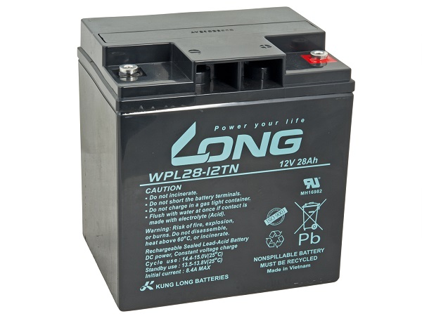 Long 12V 12V 28Ah M5 LongLife 12 let (WPL28-12TN) PBLO-12V028-F6AL