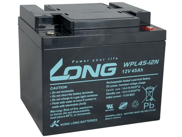 LONG baterie 12V 45Ah M6 LongLife 12 let (WPL45-12N) PBLO-12V045-F8AL