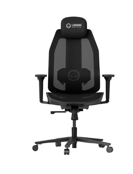 Lorgar PRO CHA51 ergonomická herná stolička, 4D podrúčky, bedrová opora, nastaviteľná opierka hlavy, čierno LRG-CHP51BW