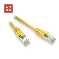 LYNX FTP patch kabel Cat5e PVC, CCA, 0,1m, žlutý (balení obsahuje 10ks) LX-FTP5E-0010-YELLOW