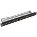 LYNX Patch panel 19", 24 portů, Cat6a, stíněný, černý XL-PP19-24C6AS-LY-BLACK