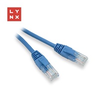 LYNX UTP patch kabel Cat5e, PVC, CCA, 0,3m, modrý (balení obsahuje 10ks)