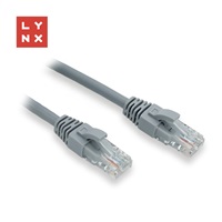 LYNX UTP patch kabel Cat6, PVC, 5m, šedý LX-UTP6-050-GREY
