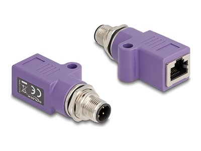 M12 Adapter D-coded 4 pin male to RJ45 j, M12 Adapter D-coded 4 pin male to RJ45 j 60669