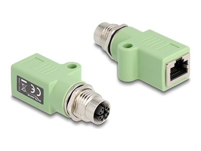 M12 Adapter X-coded 8 pin female to RJ45, M12 Adapter X-coded 8 pin female to RJ45 60682