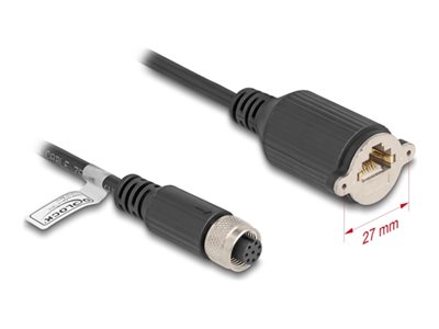 M12 Cable A-coded 8 pin female to RJ45 j, M12 Cable A-coded 8 pin female to RJ45 j 80440