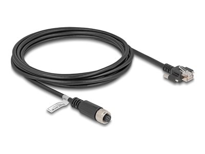 M12 Cable A-coded 8 pin female to RJ45 p, M12 Cable A-coded 8 pin female to RJ45 p 80428