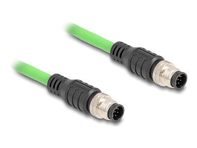 M12 Cable A-coded 8 pin male to male PUR, M12 Cable A-coded 8 pin male to male PUR 80411